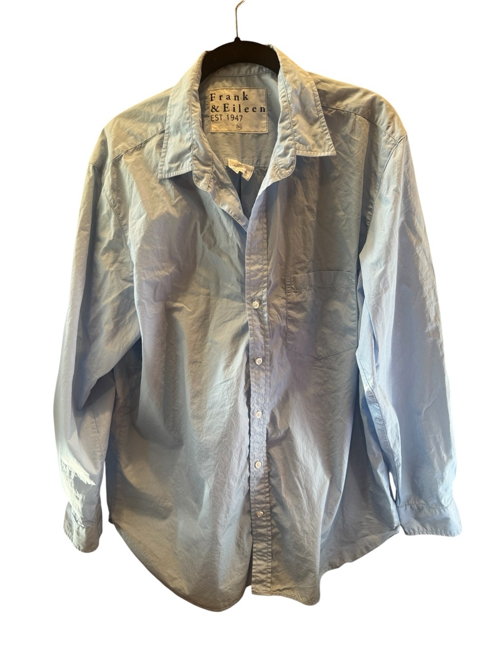 Frank & Eileen Joedy women’s Men's style light Blue Classic Button-Down Shirt - Picture 1 of 10
